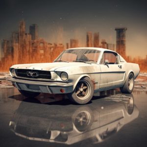 ford mustang blanche