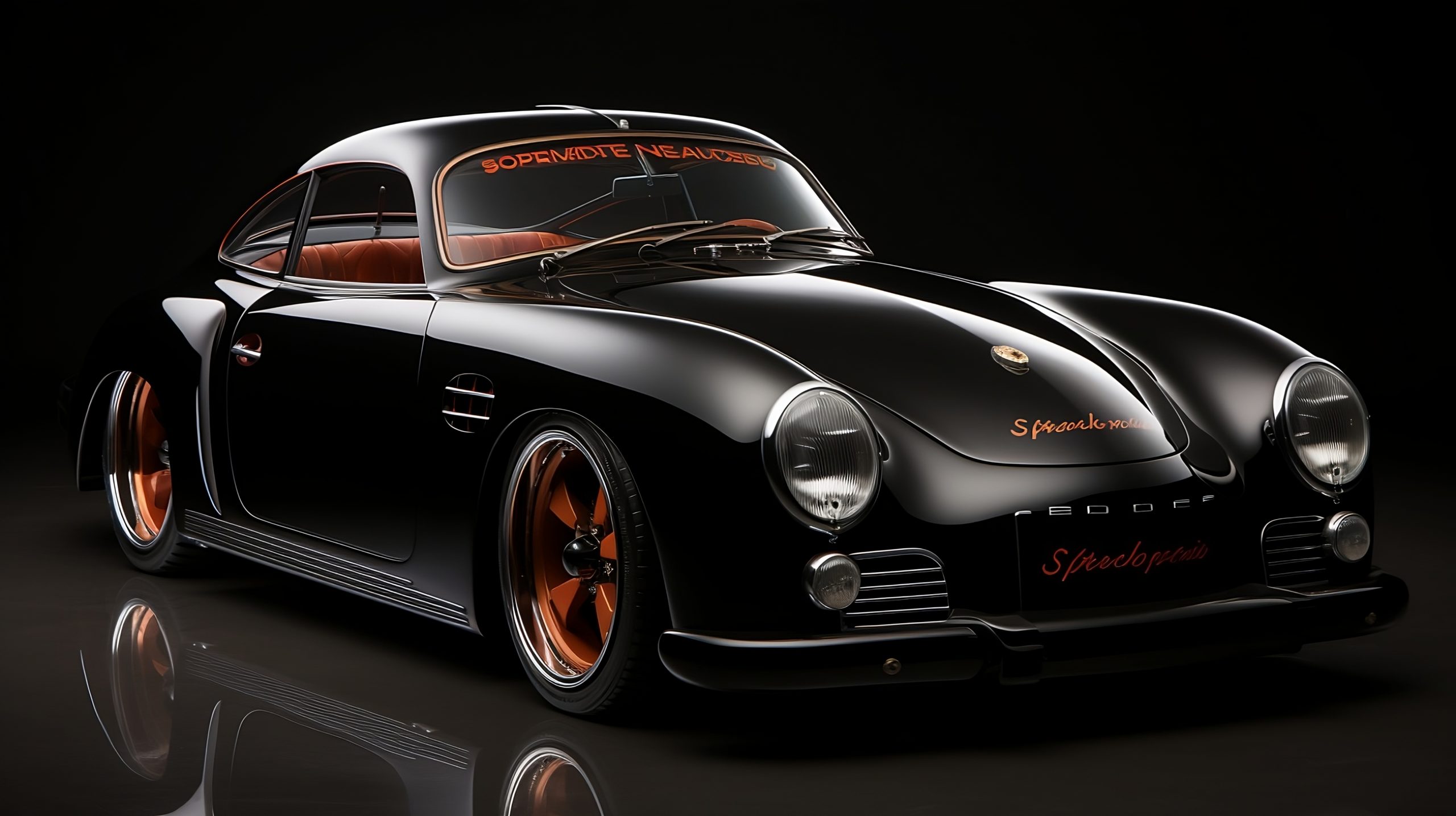 Porsche speedster 356 noire