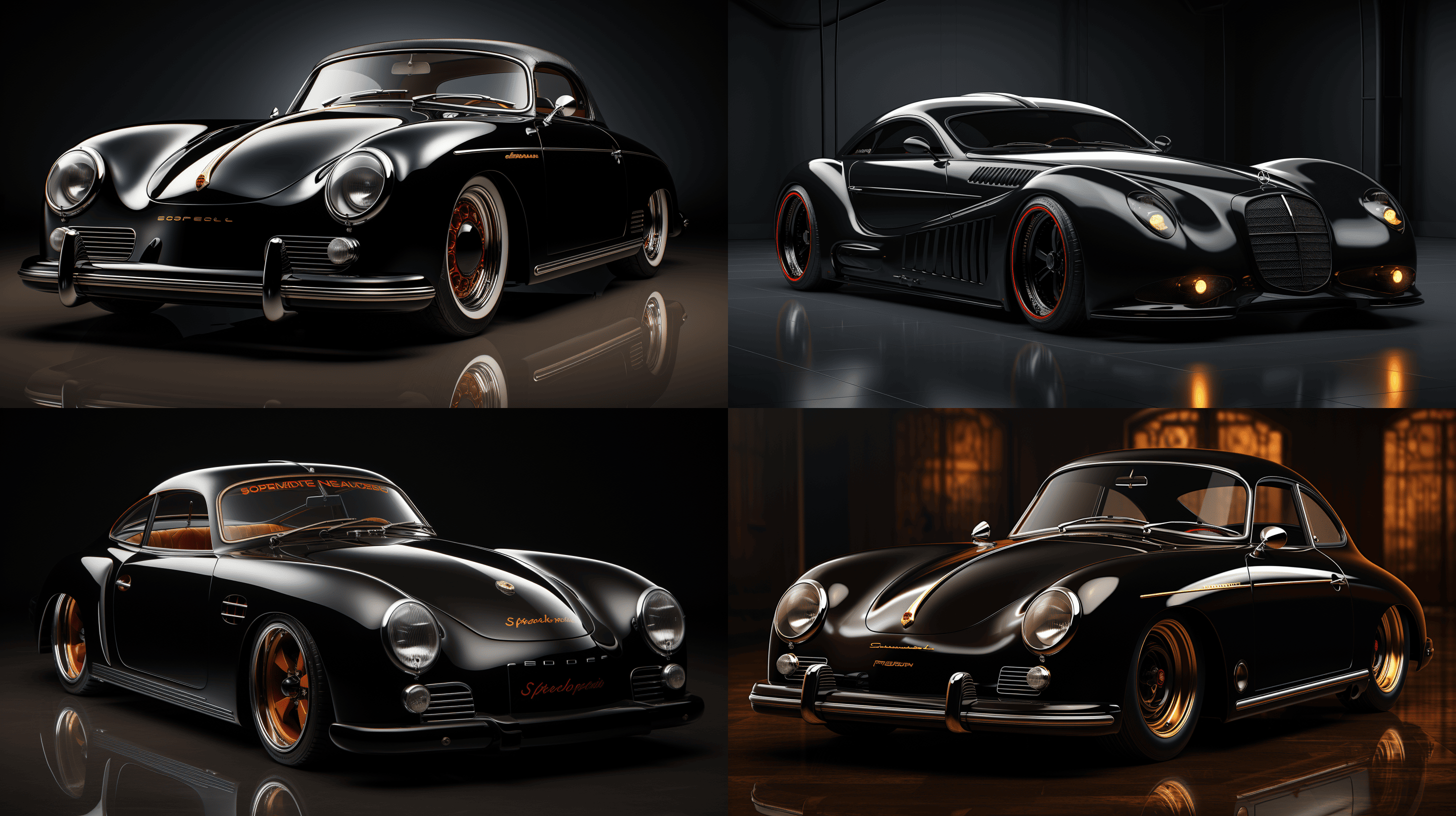 Variantes Porsche speedster 356 noire